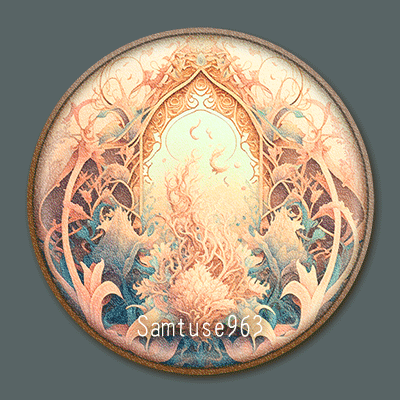 Ocean Palace Round Dance Rug #2 Samtuse963 logo