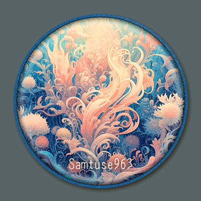 Ocean Palace Round Dance Rug #3 Samtuse963 logo