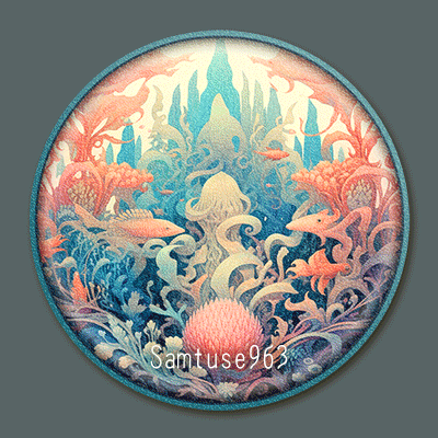 Ocean Palace Round Dance Rug #4 Samtuse963 logo