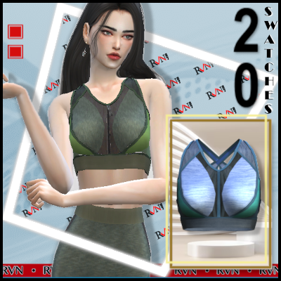 Female Basic Athletic Bras Found in TSR Category 'Sims 4 Female Athletic