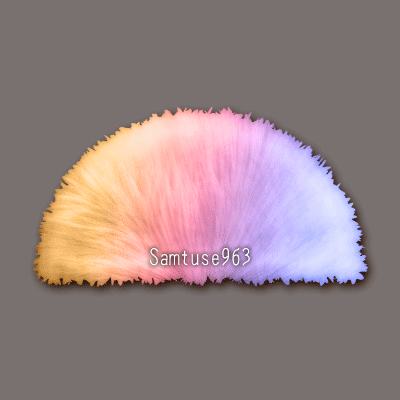 HQ Pastel Fluffy Half Circle Dance Rug #1 Samtuse963 logo