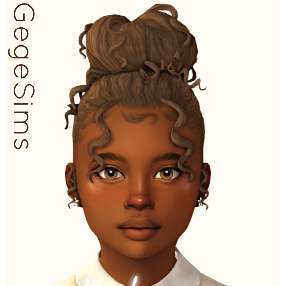 Download GegeSims - Naomi Hair (child) - The Sims 4 Mods - CurseForge