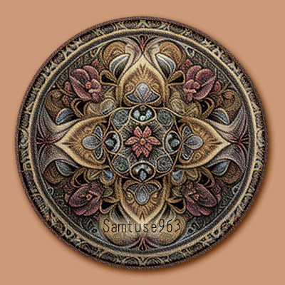 Court Ornate Round Dance Rug #1 Samtuse963 logo