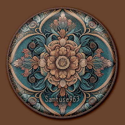 Court Ornate Round Dance Rug #2 Samtuse963 logo