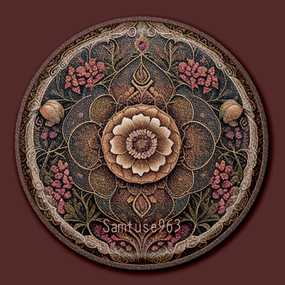 Court Ornate Round Dance Rug #3 Samtuse963 logo