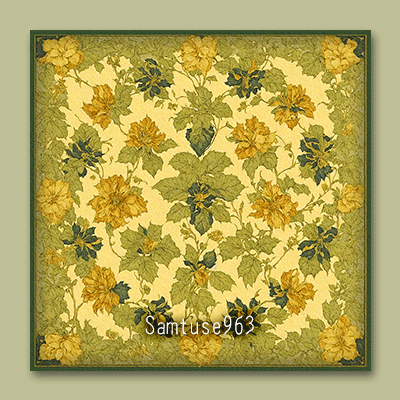 Classic Flower Square Dance Rug #3 Samtuse963 logo