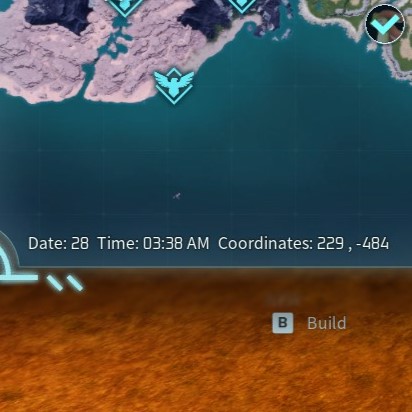 Display current date time and coordinates project avatar