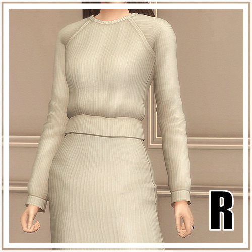 Basic VI - Crème Knit Sweater & Skirt logo