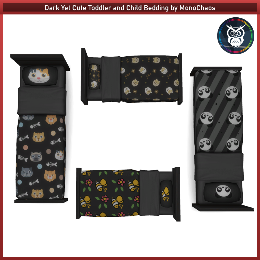 Install Dark Yet Cute Toddler and Child Bedding The Sims 4 Mods