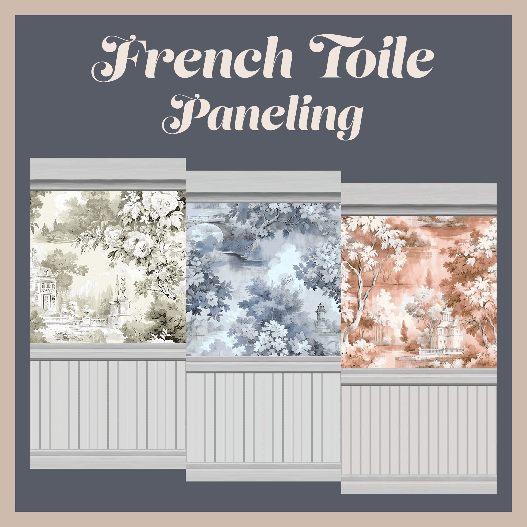 French Toile Wall Paneling - The Sims 4 Build / Buy - CurseForge