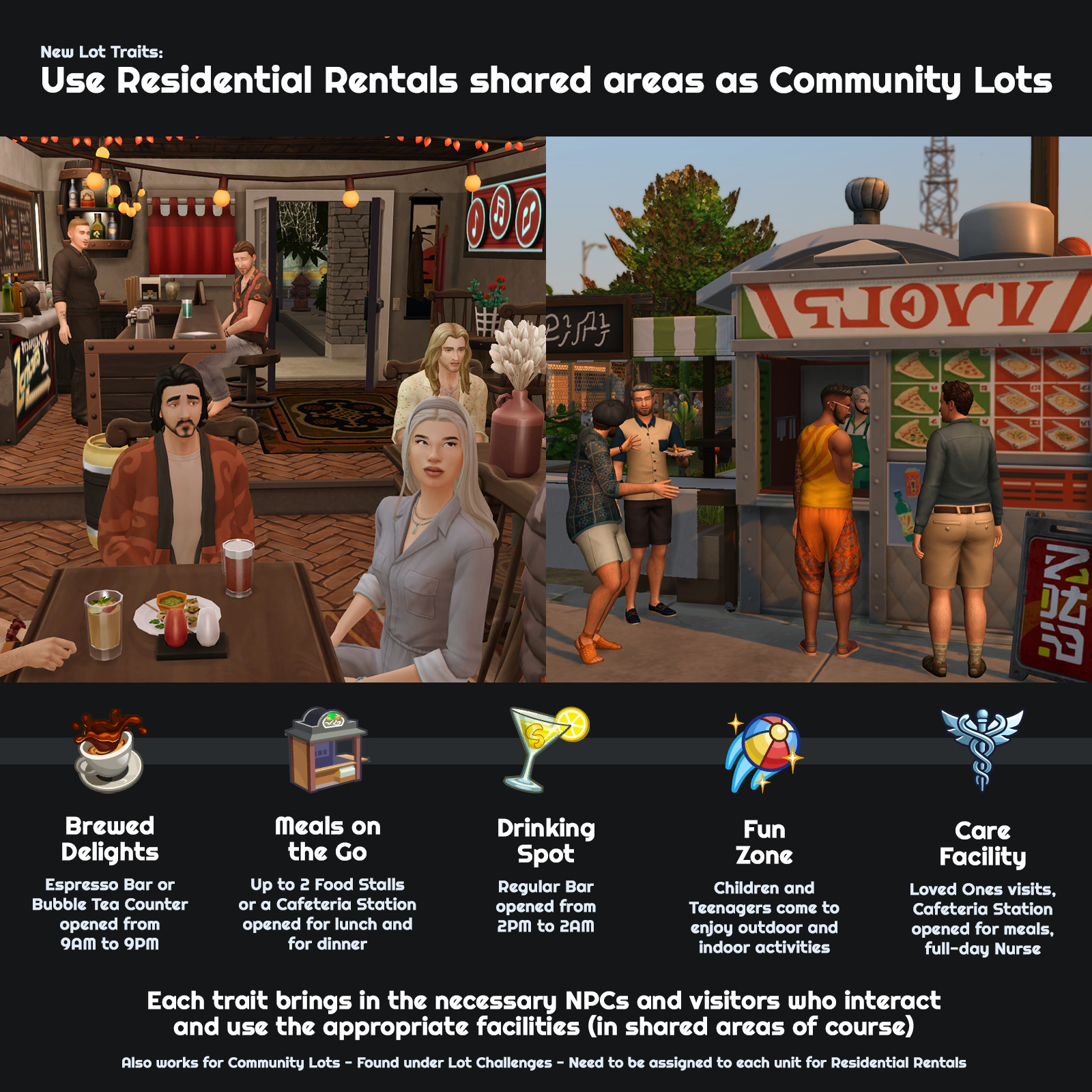 Use residential rentals shared areas as community lots polish