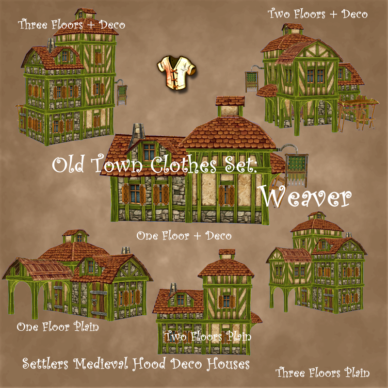 Medieval Old Town Hood Deco Houses - Weaver Set logo