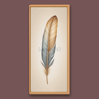Minimalist Feather Painting #2 Sellable Samtuse963 logo