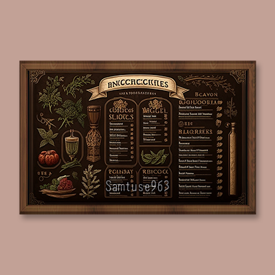 Medieval Store Menu Board #6 Samtuse963 logo