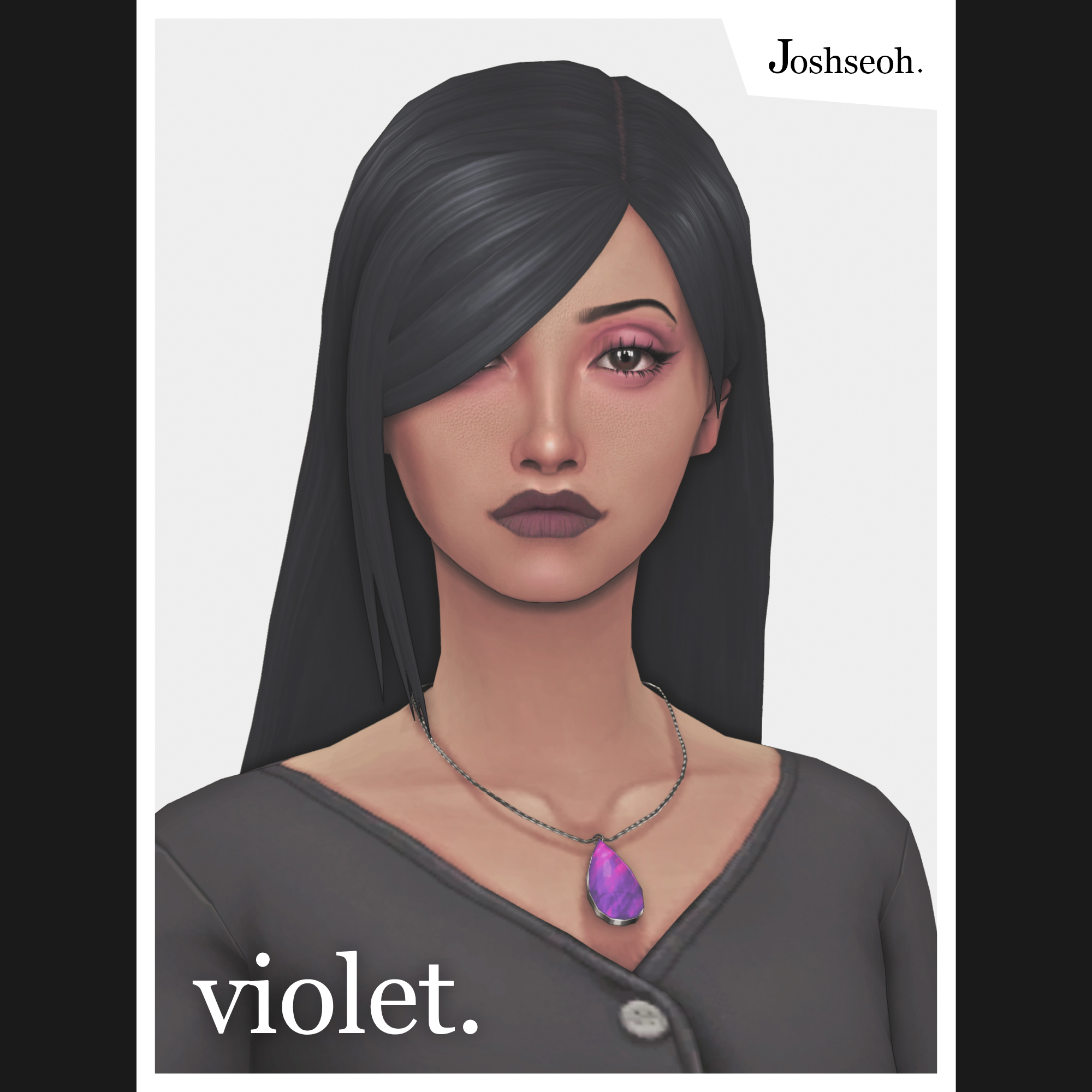 Violet Hair [JOSH JO_SE_OH] - The Sims 4 Create a Sim - CurseForge