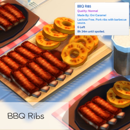 Install BBQ Ribs by ONI Spanish translation The Sims 4 Mods