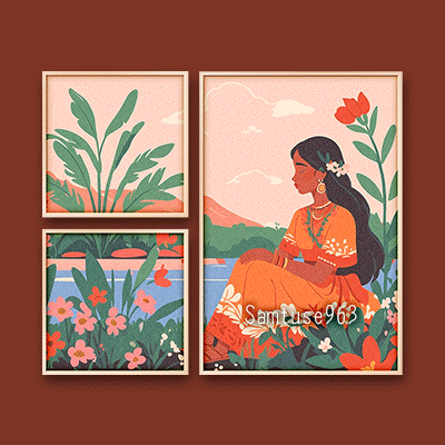 HQ Garden Stroll Painting 3 Piece Set #1 Sellable Extra F Samtuse963 logo