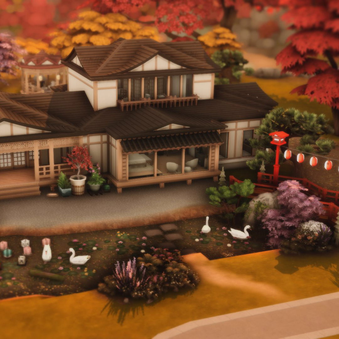 sims 4 modern japanese mansion