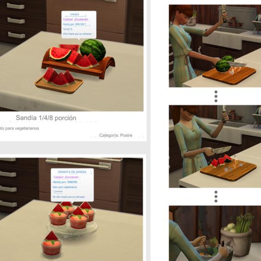 Watermelon and Watermelon Granita by ONI Spanish translation Download Mods The Sims 4