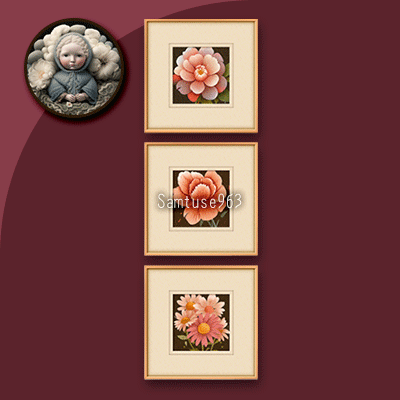 HQ Flower Painting 3 Square Frame #1 Samtuse963 logo