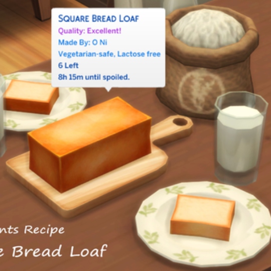 Square bread by ONI Spanish translation - The Sims 4 Mods - CurseForge
