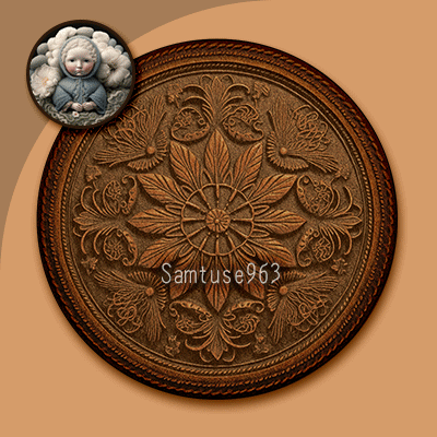 Medieval Classical Round Dance Rug #1 Samtuse963 logo