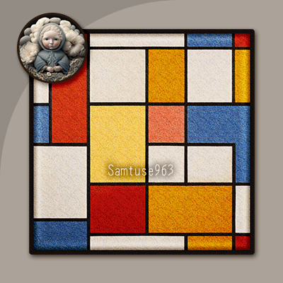 HQ Neoplasticism Square Dance Rug #1 Samtuse963 logo