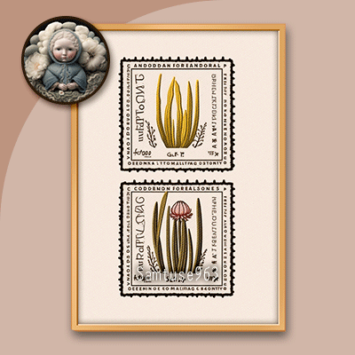 Botanical Postage Stamp #1 Sellable Extra A Samtuse963 logo