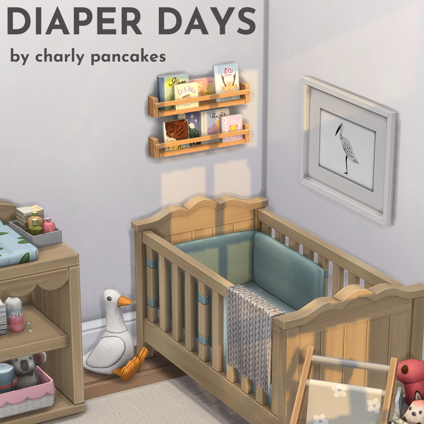 DIAPER DAYS - nursery room - by charly pancakes logo