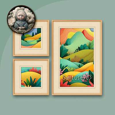HQ Landscape Painting 3 Piece Set #1 Extra F Samtuse963 logo