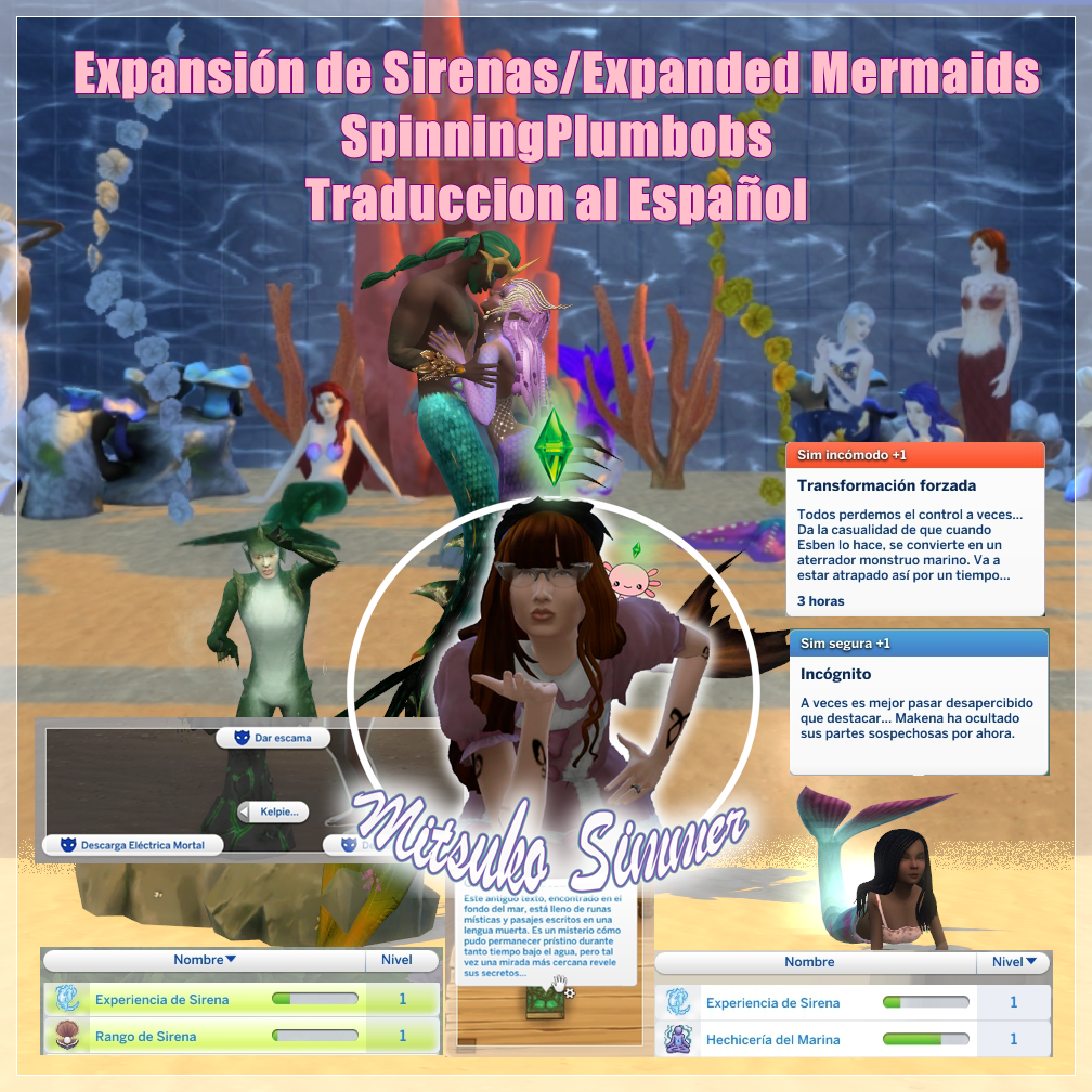 Expansión De Sirenasexpanded Mermaids X Spinningplumbobs Traduccion Al EspaÑol Mods The Sims 4