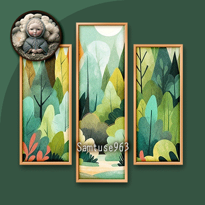 HQ Minimalist Landscape Triptych #2 Sellable Extra B Samtuse963 logo