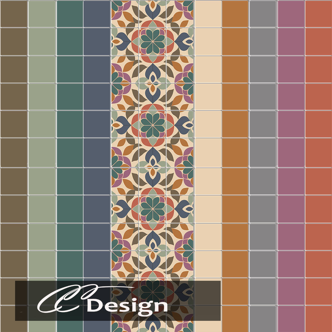 wall tiles in warm colors logo