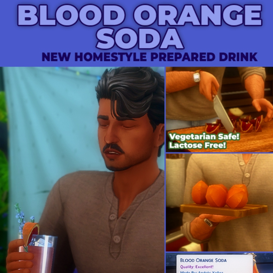 Blood Orange Soda by Robin Spanish translation The Sims 4 Mods