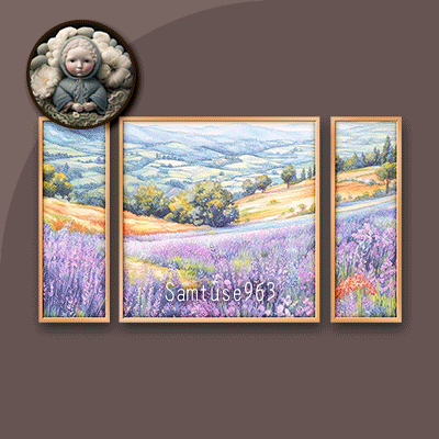 HQ Summer Landscape Triptych #2 Sellable Extra E Samtuse963 logo