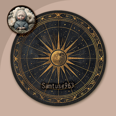 Celestial Round Dance Rug #2 Samtuse963 logo