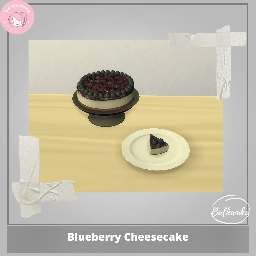 Blueberry Cheesecake - Files - The Sims 4 Mods - CurseForge