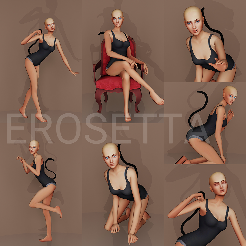 [ERosetta]Dream Cat (with tail) Posepack logo