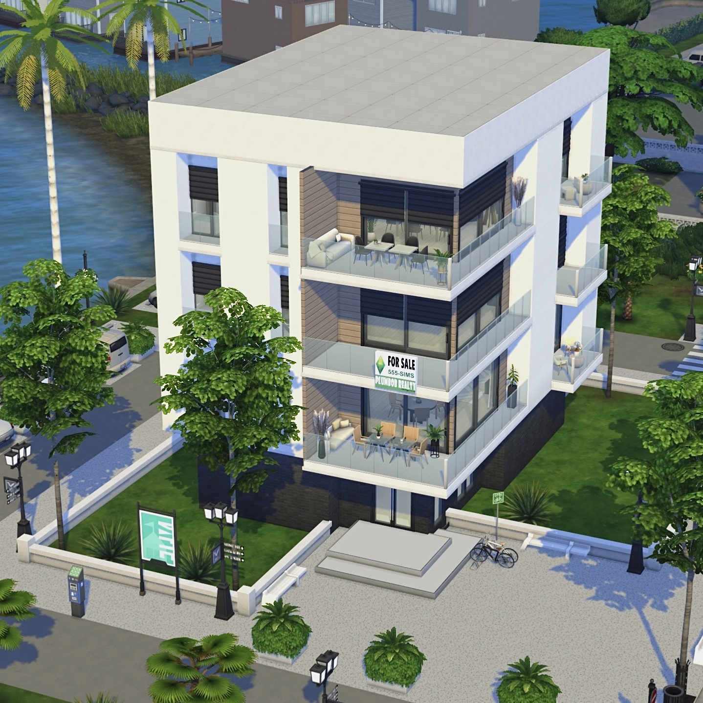 Modern Building Apartments | No CC - Files - The Sims 4 Rooms / Lots ...