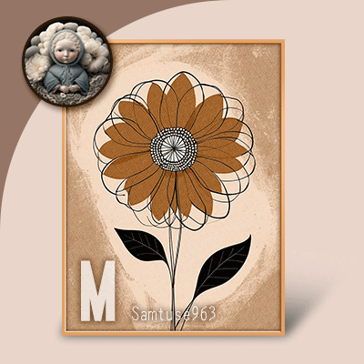 HQ Medium Table Painting Flowers Color Sketch #1 Samtuse963 logo