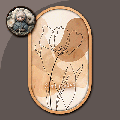 HQ Minimalist Flower Oval Frame #1 Sellable Samtuse963 logo