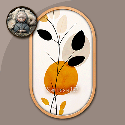 HQ Minimalist Leaf Oval Frame #1 Sellable Samtuse963 logo
