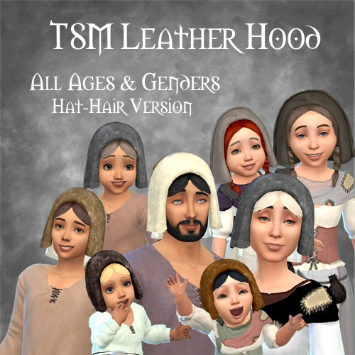 TSM Leather Hood Hat-Hair Version for All Ages logo