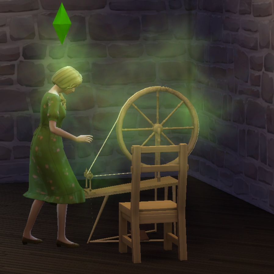 Functional spinning wheel by JaneSimsten Spanish translation Files The Sims 4 Mods