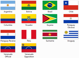 Flags of South America logo
