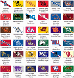 NCAA Division 1 Flags logo