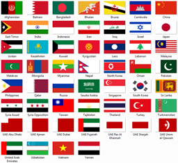 Flags of Asia logo