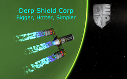 Derp Shield Corp: Bigger, Hotter, Simpler  logo