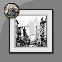 HQ Achromatic City Square Painting #2 Sellable Extra C Samtuse963 logo