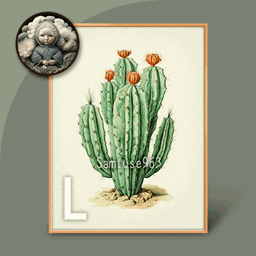 HQ Large Table Painting Classic Cactus #1 logo